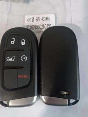 4+1Btn GQ4-54T 68141580AF 4A ชิป 433MHz คีย์รถควบคุมสมาร์ท สําหรับ 2014-2019 Jeep Cherokee
